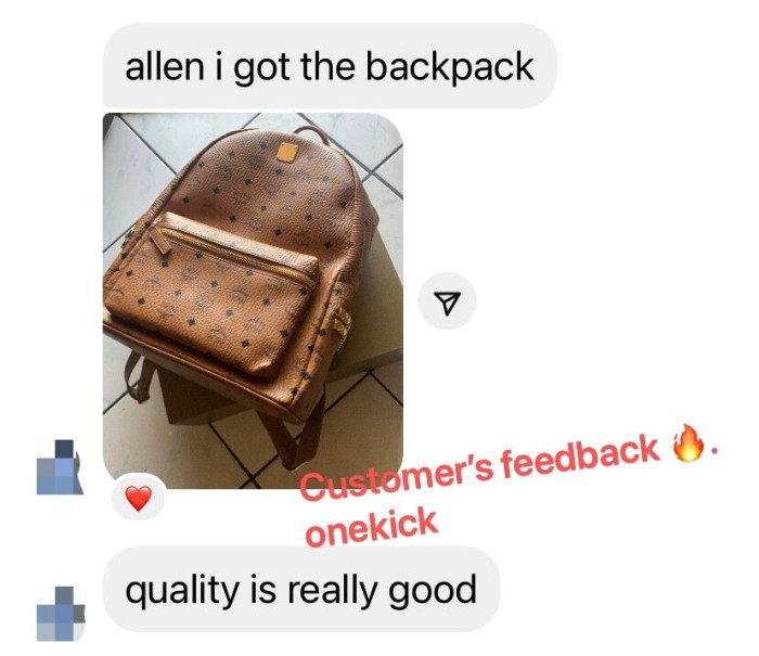 MCM backpack 13"W x 16"H x 5"D