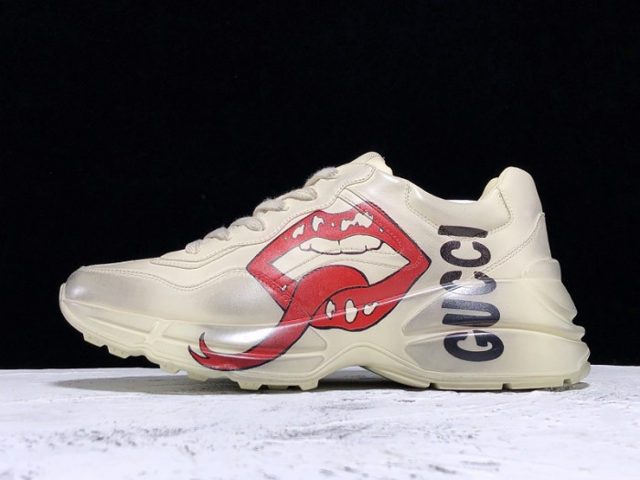 G*u*i rhyton sneaker with mouth print 552089 a9l00 9522
