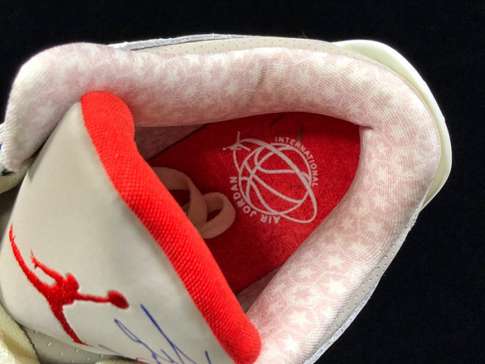 Air Jordan 3 Retro "CHARITY GAME" sail red mens 136064-140